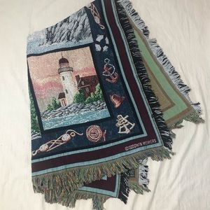 Lighthouse tapestry blanket